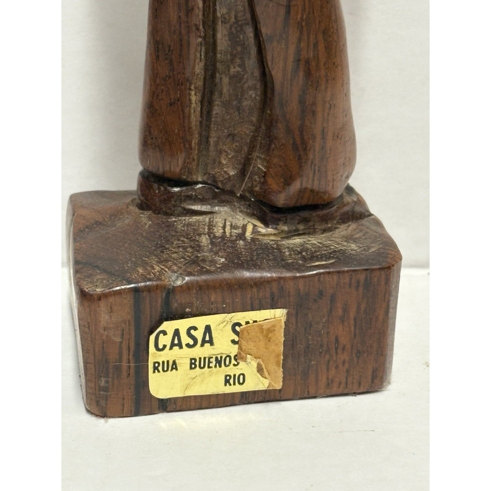 Figurine Sculpture Statue Old Traveling Man Brazil figurine 9 in Wood - Picture 8 of 12
